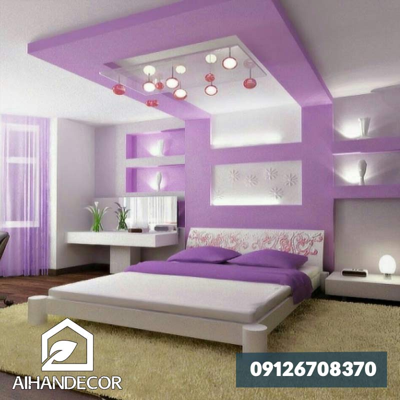 نمونه کار طرح کناف اتاق خواب