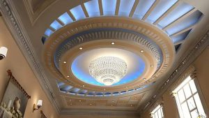 نصب لوستر روی کناف